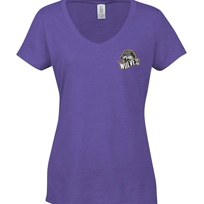 Optimal Tri-Blend V-Neck T-Shirt - Ladies' - Embroidered