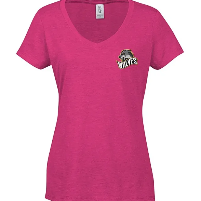 Optimal Tri-Blend V-Neck T-Shirt - Ladies' - Embroidered