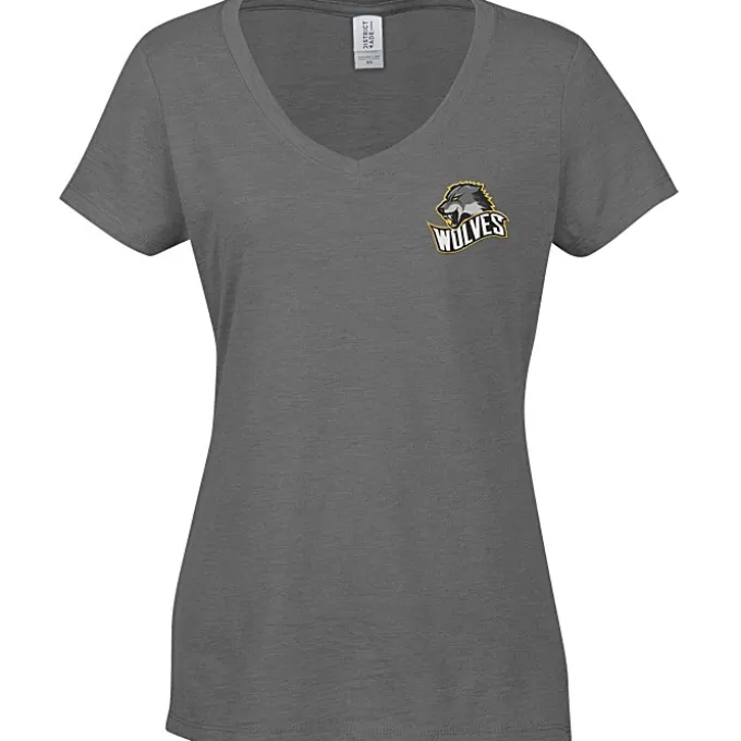 Optimal Tri-Blend V-Neck T-Shirt - Ladies' - Embroidered