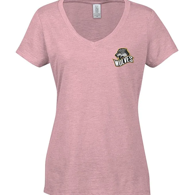 Optimal Tri-Blend V-Neck T-Shirt - Ladies' - Embroidered