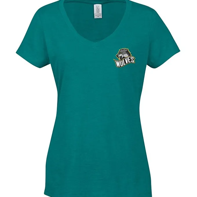 Optimal Tri-Blend V-Neck T-Shirt - Ladies' - Embroidered