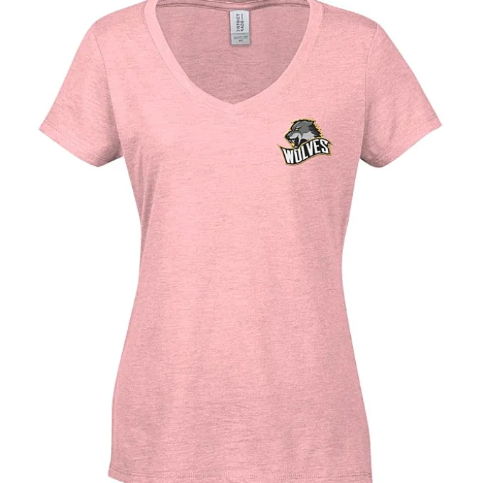 Optimal Tri-Blend V-Neck T-Shirt - Ladies' - Embroidered