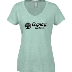 Optimal Tri-Blend V-Neck T-Shirt - Ladies' - Screen
