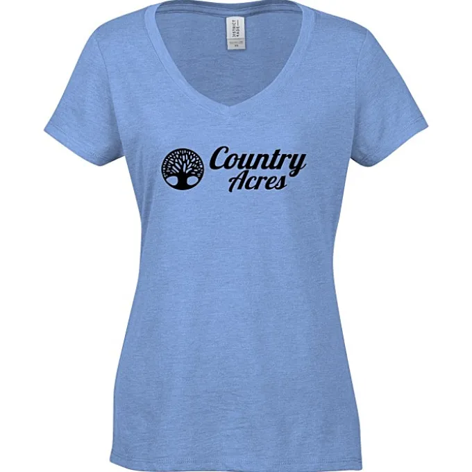 Optimal Tri-Blend V-Neck T-Shirt - Ladies' - Screen