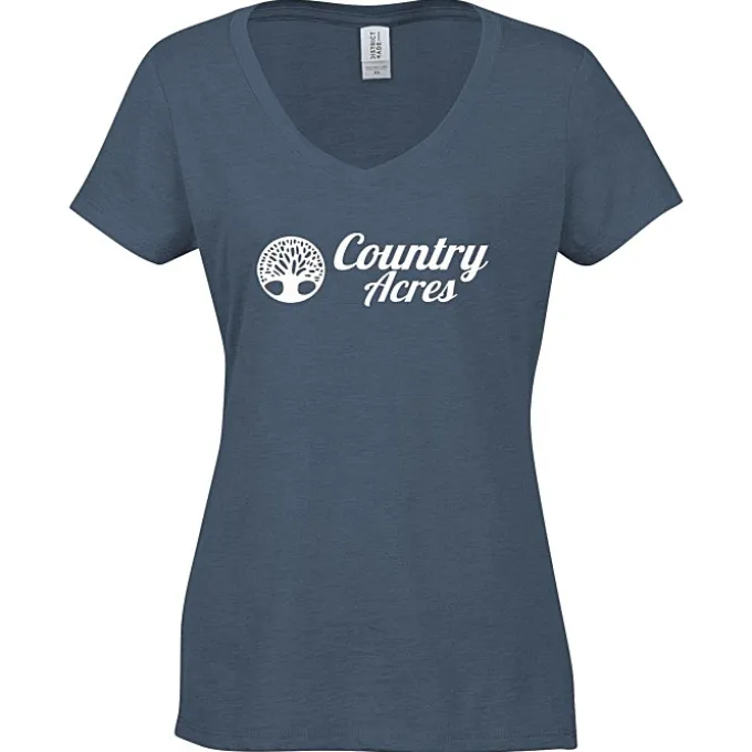 Optimal Tri-Blend V-Neck T-Shirt - Ladies' - Screen