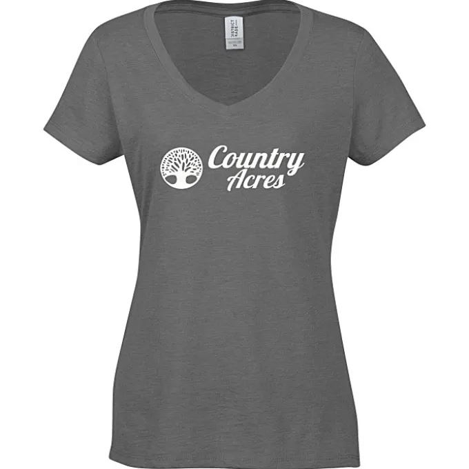 Optimal Tri-Blend V-Neck T-Shirt - Ladies' - Screen