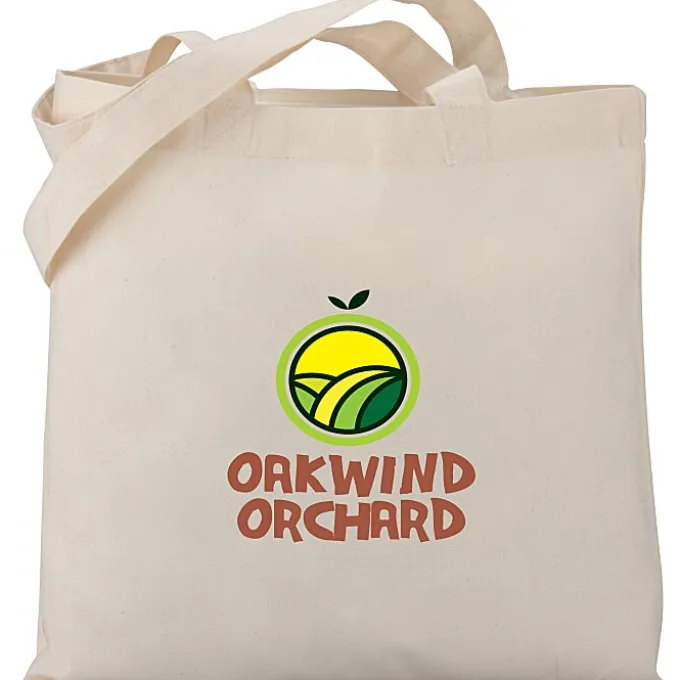 Organic Cotton Sheeting Economy Tote - Full Color