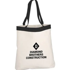 12-ounce Cotton Canvas Color Band Tote