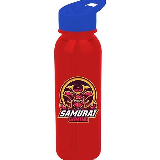 Outdoor Bottle with Flip Straw Lid - 24 oz - Full Color
