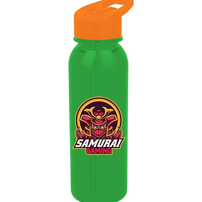 Outdoor Bottle with Flip Straw Lid - 24 oz - Full Color