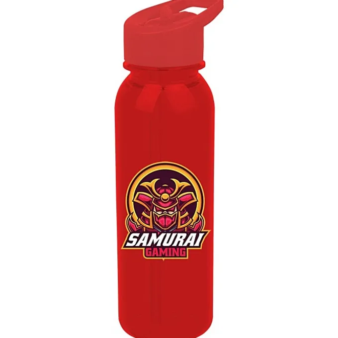 Outdoor Bottle with Flip Straw Lid - 24 oz - Full Color