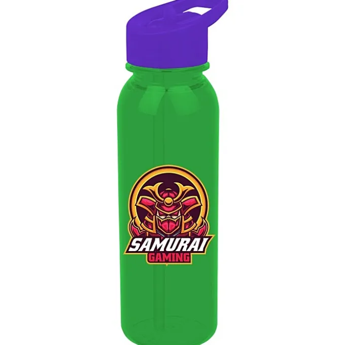 Outdoor Bottle with Flip Straw Lid - 24 oz - Full Color