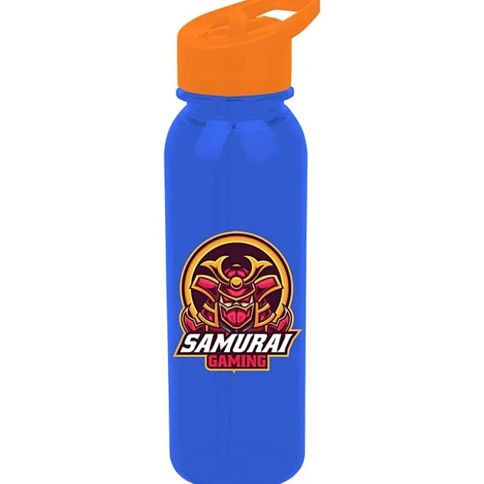 Outdoor Bottle with Flip Straw Lid - 24 oz - Full Color