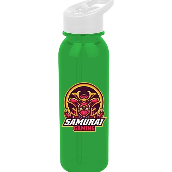 Outdoor Bottle with Flip Straw Lid - 24 oz - Full Color