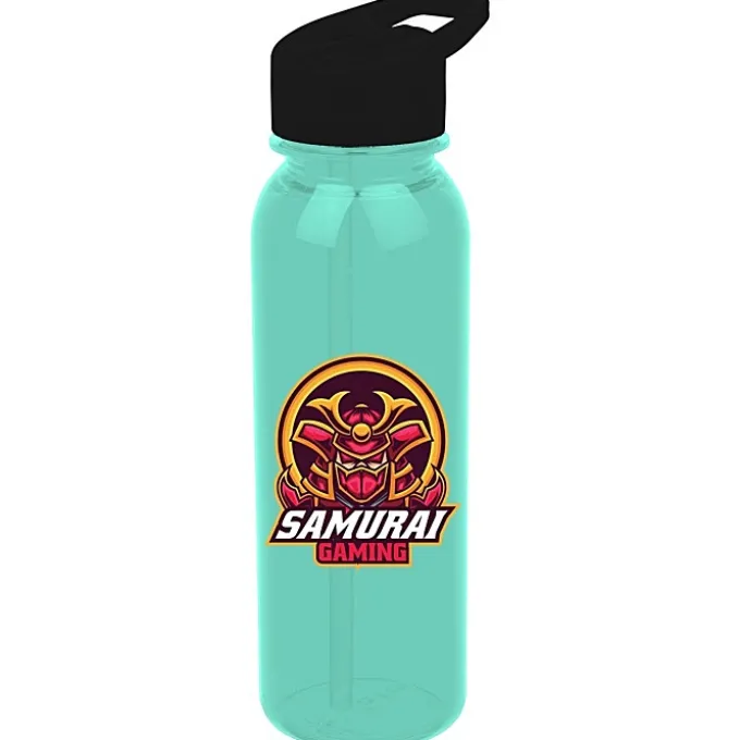 Outdoor Bottle with Flip Straw Lid - 24 oz - Full Color