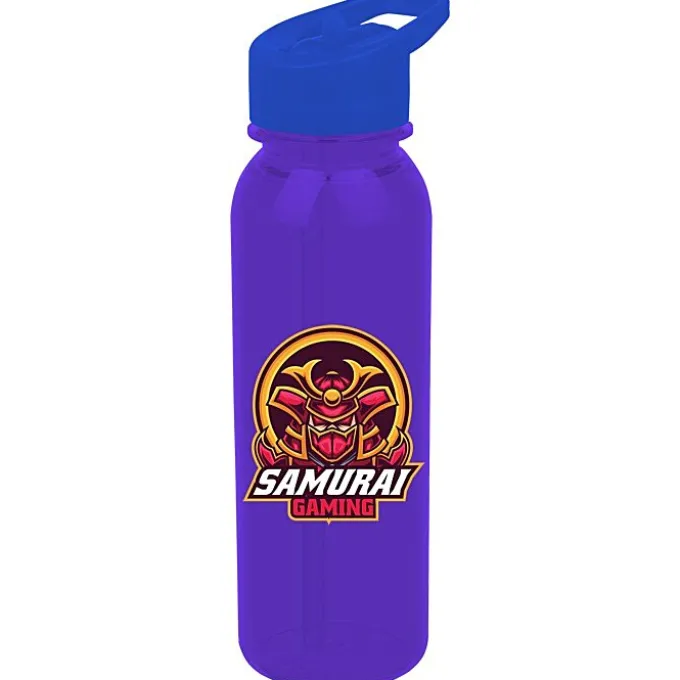 Outdoor Bottle with Flip Straw Lid - 24 oz - Full Color