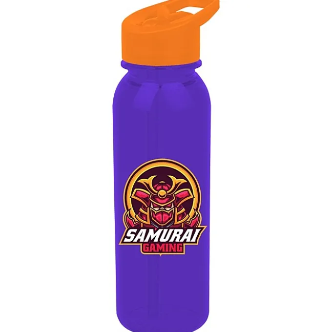 Outdoor Bottle with Flip Straw Lid - 24 oz - Full Color