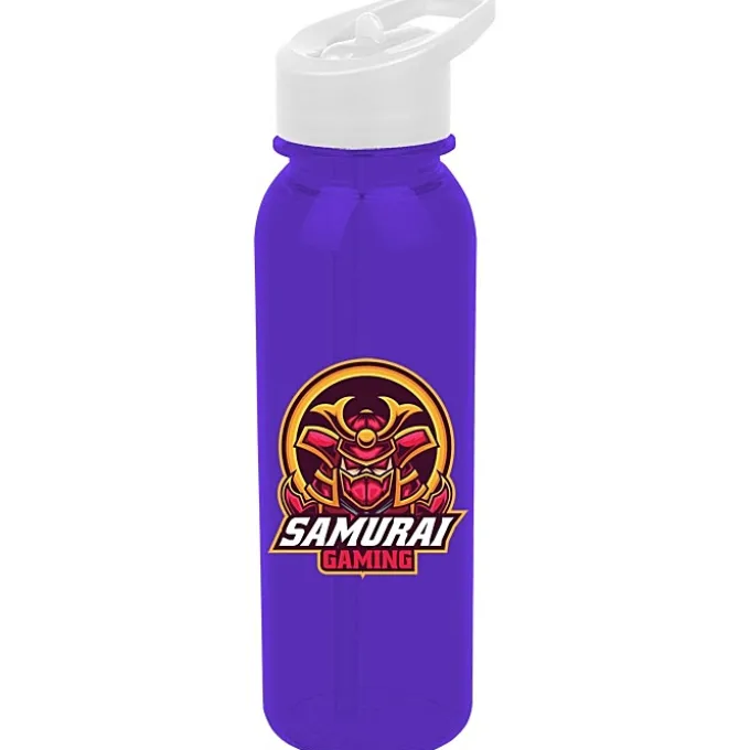 Outdoor Bottle with Flip Straw Lid - 24 oz - Full Color
