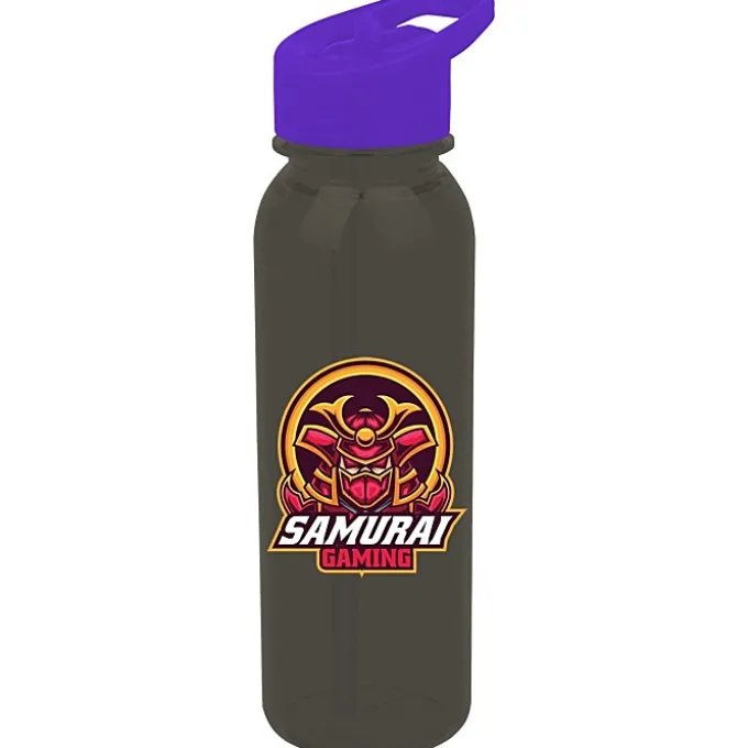 Outdoor Bottle with Flip Straw Lid - 24 oz - Full Color