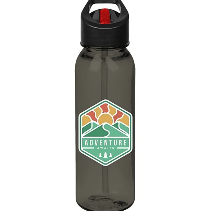 Outdoor Bottle with Two-Tone Flip Straw Lid - 24 oz - Full Color