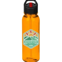 Outdoor Bottle with Two-Tone Flip Straw Lid - 24 oz - Full Color