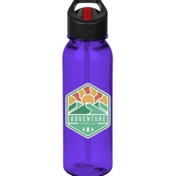 Outdoor Bottle with Two-Tone Flip Straw Lid - 24 oz - Full Color