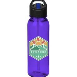 Outdoor Bottle with Two-Tone Flip Straw Lid - 24 oz - Full Color