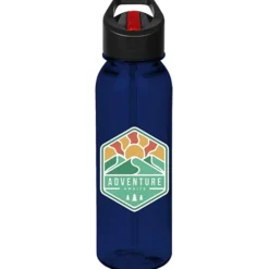 Outdoor Bottle with Two-Tone Flip Straw Lid - 24 oz - Full Color