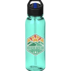 Outdoor Bottle with Two-Tone Flip Straw Lid - 24 oz - Full Color