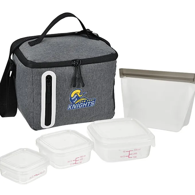 Oval Portion Control & Food Bag Lunch Set