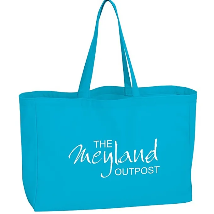 Oversized 10-oz Colorful Cotton Tote