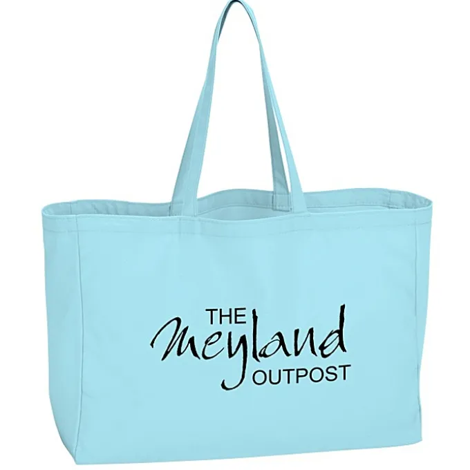 Oversized 10-oz Colorful Cotton Tote