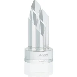 Overton Crystal Award - 10 inches