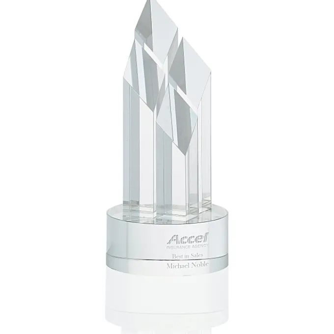 Overton Crystal Award - 10 inches