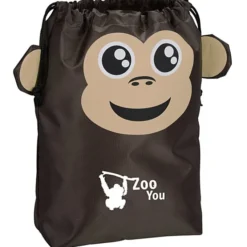 Paws and Claws Drawstring Gift Bag - Monkey