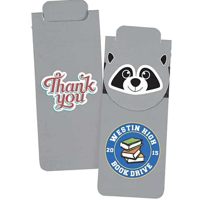 Paws and Claws Magnetic Bookmark - Raccoon