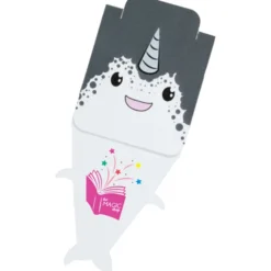 Paws and Claws Magnetic Bookmark - Narwhal