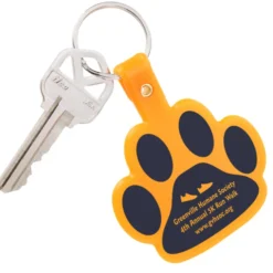 Paw Shaped Keychain - Opaque - 24 hr