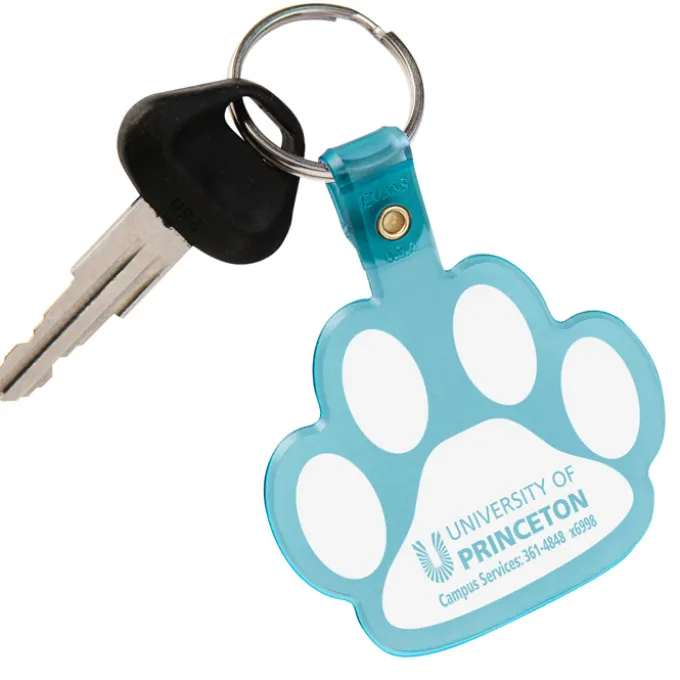 Paw Shaped Keychain - Translucent