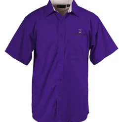 Peached Fine Line Short Sleeve Twill Shirt - Men's
