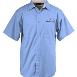 Peached Fine Line Short Sleeve Twill Shirt - Men's