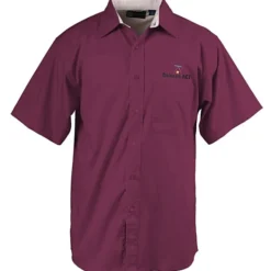 Peached Fine Line Short Sleeve Twill Shirt - Men's