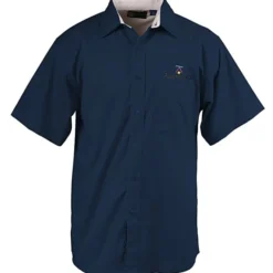 Peached Fine Line Short Sleeve Twill Shirt - Men's