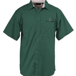 Peached Fine Line Short Sleeve Twill Shirt - Men's