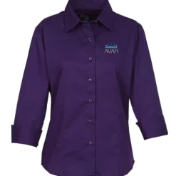Peached Fine Line Twill Shirt - Ladies'