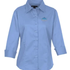 Peached Fine Line Twill Shirt - Ladies'