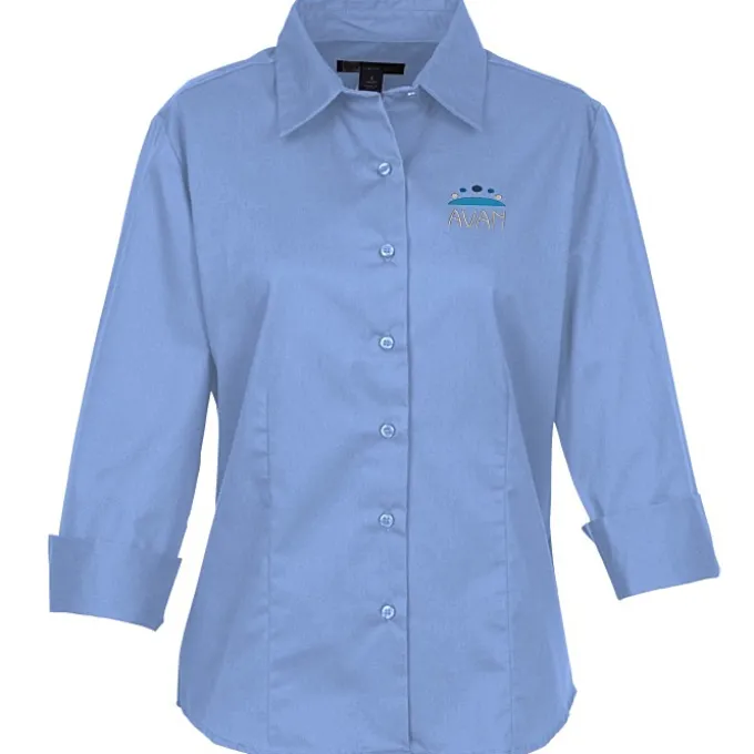 Peached Fine Line Twill Shirt - Ladies'
