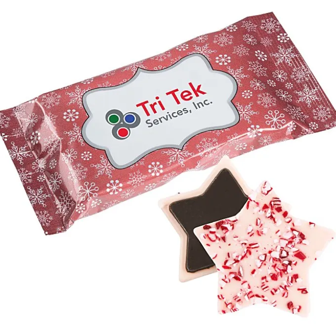 Peppermint Bark Shapes - 1-1/2 oz. - Star
