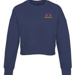 Perfect Blend Cropped Sweatshirt - Ladies' - Embroidered