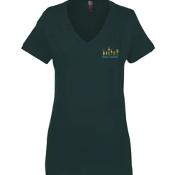 Perfect Weight V-Neck Tee - Ladies' - Embroidered